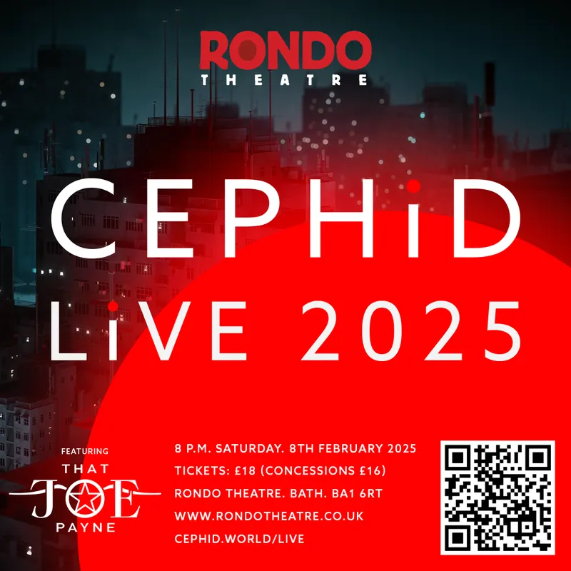 A poster for the Cephid Live Show at the Rondo Theatre on 8th February 2025